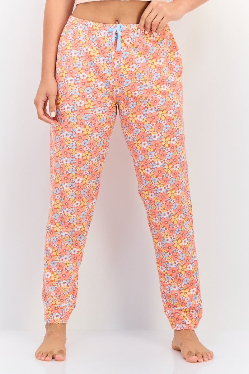 zivame Women Allover Print Drawstring Pajama Pant, Multicolor - Image 1
