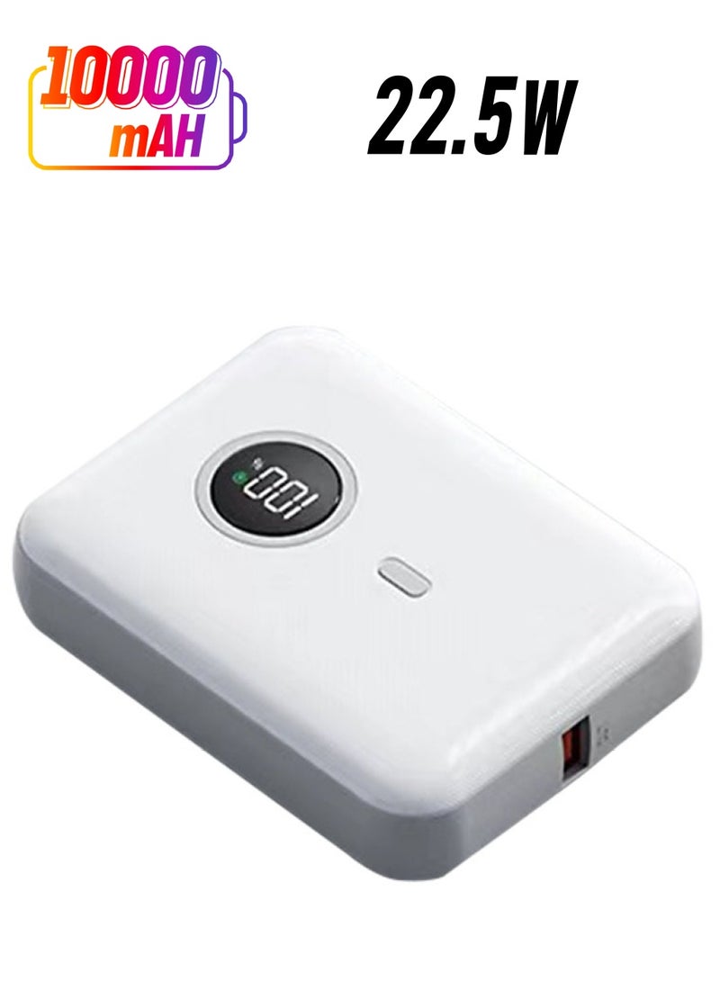 HOGUO بنك طاقة بقوة 10000 مللي أمبير PD للشحن السريع مخرج USB 5 فولت/3 أمبير 9 فولت/2 أمبير 12 فولت/1.5 أمبير 22.5 واط لون أبيض - Image 1