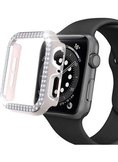 Techmaster Apple Watch 5 6 44MM Compatible Double Row Polished Stone Rubber Case Cover  - Image 1