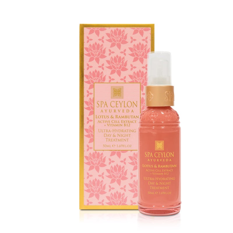 SPA CEYLON Lotus & Rambutan Ultra-Hydrating Day & Night Treatment, Natural Formula, Night Moisturizer for Face, Daily Face Moisturizer, For Sensitive Skin, 50ml - Image 1