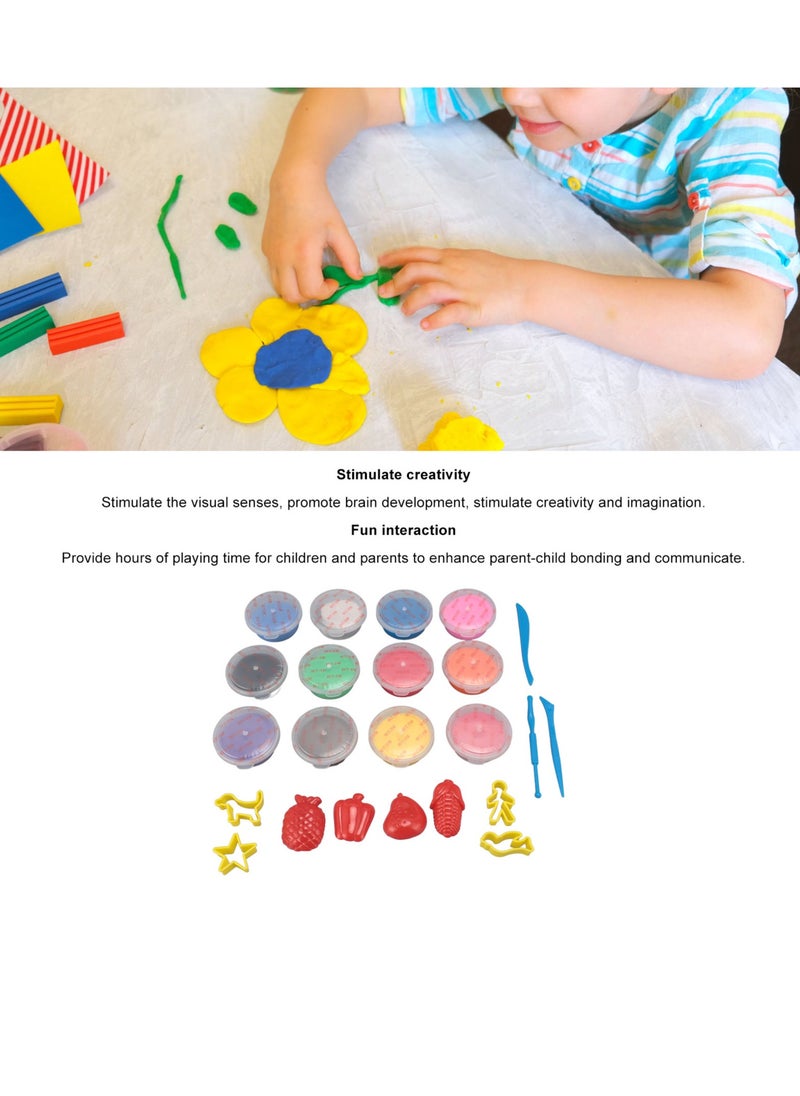 Velaurs - 12 Color Clay Kit Inspires Creativity Interactive DIY Modeling Clay Kit - Image 1
