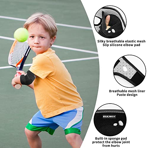 EULANT Adjustable Neoprene Elbow & Knee Pads for Kids, Black, Sport Type: Football, Basketball, Volleyball, Cycling - Image 3