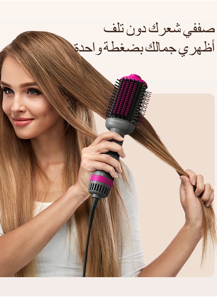 KinseiBeauty فرشاة مجفف الشعر، فرشاة الهواء الساخن 5 في 1 لتصفيف الشعر والتحكم في خشونة الشعر، فرشاة بيضاوية لتجفيف الشعر، مجفف شعر بخطوة واحدة للشعر المستقيم والمجعد، أدوات تصفيف الشعر  - Image 5