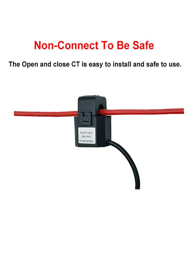 Tuya ZigBee Energy Meter 80A Current Transformer Clamp KWh Power Monitor Electricity Statistics Monitoring Device Compatible Alexa Google Home for Voice Control