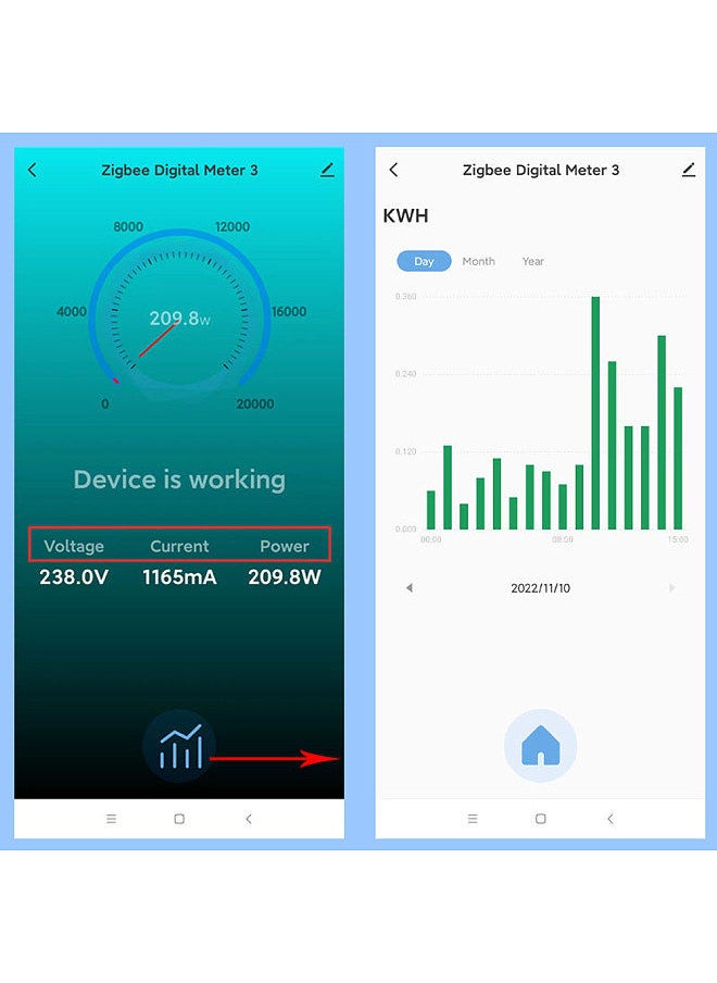 Tuya ZigBee Energy Meter 80A Current Transformer Clamp KWh Power Monitor Electricity Statistics Monitoring Device Compatible Alexa Google Home for Voice Control