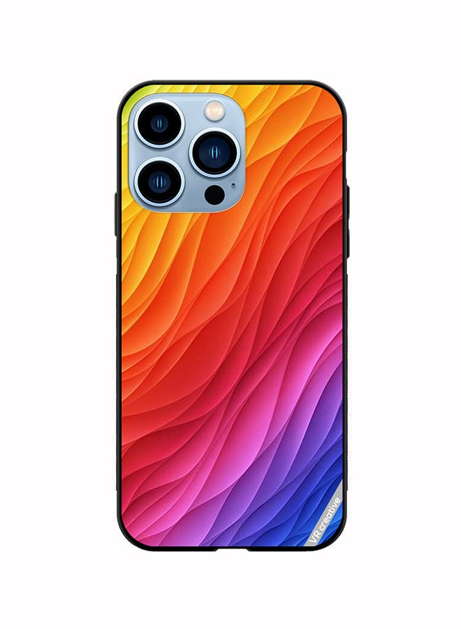 VR CREATIVE Protective Case Cover For Apple iPhone 14 Pro Layers Design Multicolour - Image 1