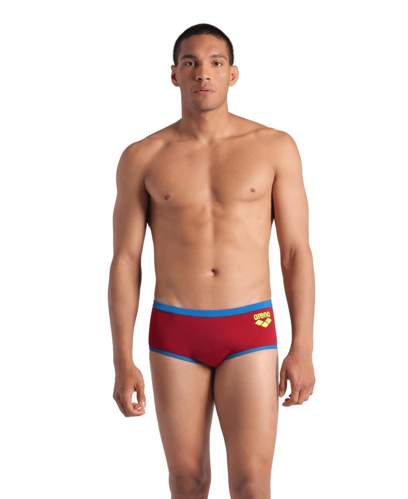 ARENA One Mens Big Logo LowWaist Swim Short MaxLife Pool Practice Athletic Swimsuit Training Bathing Suit Swimmers Red OnionBlue Cosmo US Size 30