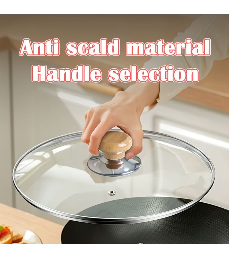 2pcs Heat Resistant Wooden Pot Lid Knobs with Stainless Steel Base Anti Scald Replacement for Pots Pans 2.25 Inch Kitchen Accessory - Image 2