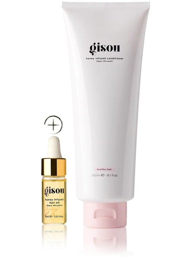 Gisou Honey Infused Conditioner - Deep Moisturizing & Hydrating, Sulfate & Silicone-Free 8.1 Oz/240 ML  - Image 1