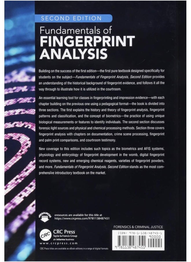 Fundamentals of Fingerprint Analysis, Second Edition