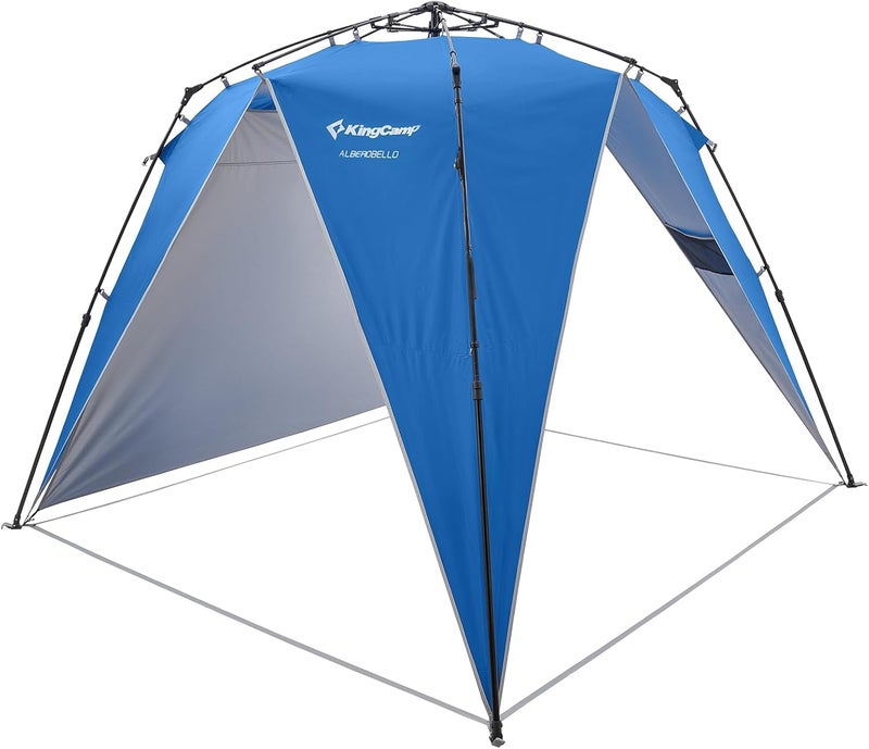 KingCamp Pop Up Canopy, Beach Tent for 6-8 Person 7.9' x 7.9' Outdoor Sun Shade with Detachable Sunshade for Camping, Beach, Garden & Backyard - Image 1