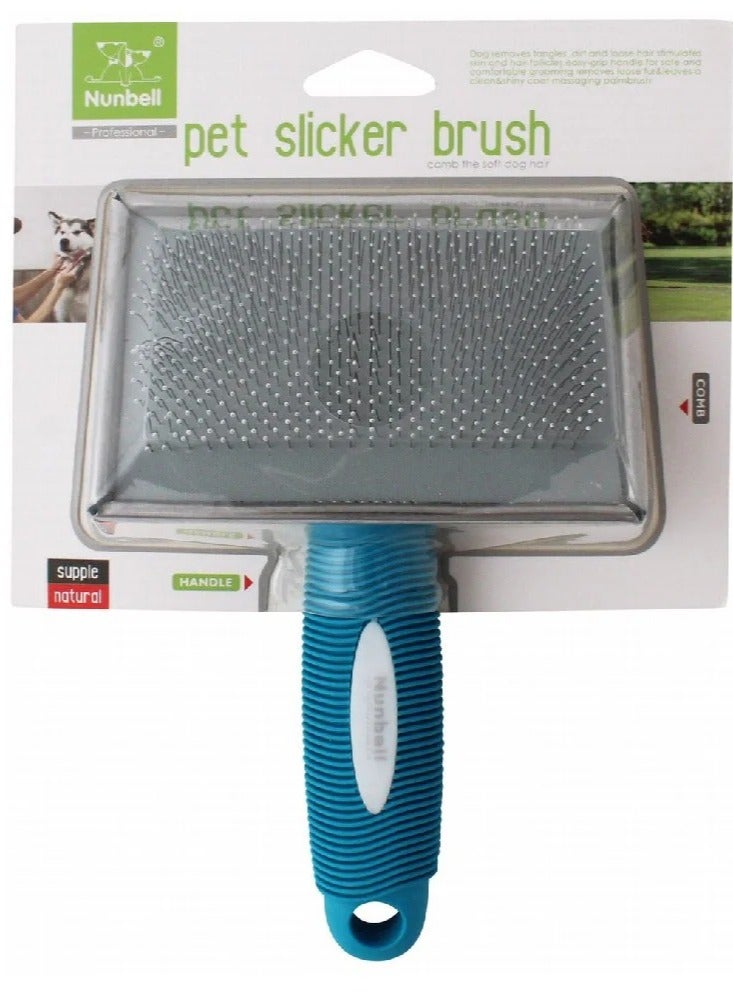 Nunbell Blue Pet Slicker grooming Brush