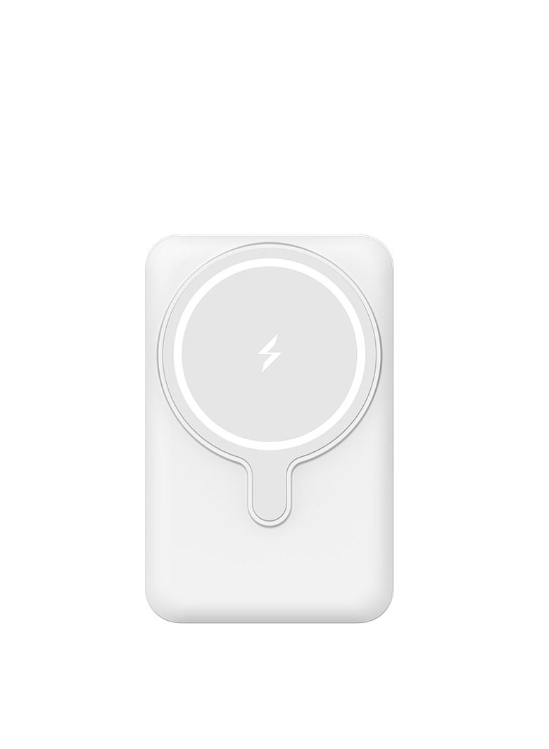 GULFLINK Fast Magnetic Portable Power Bank Charger for Apple iPhone 12/13/14/15 series 5000mah White - Image 2