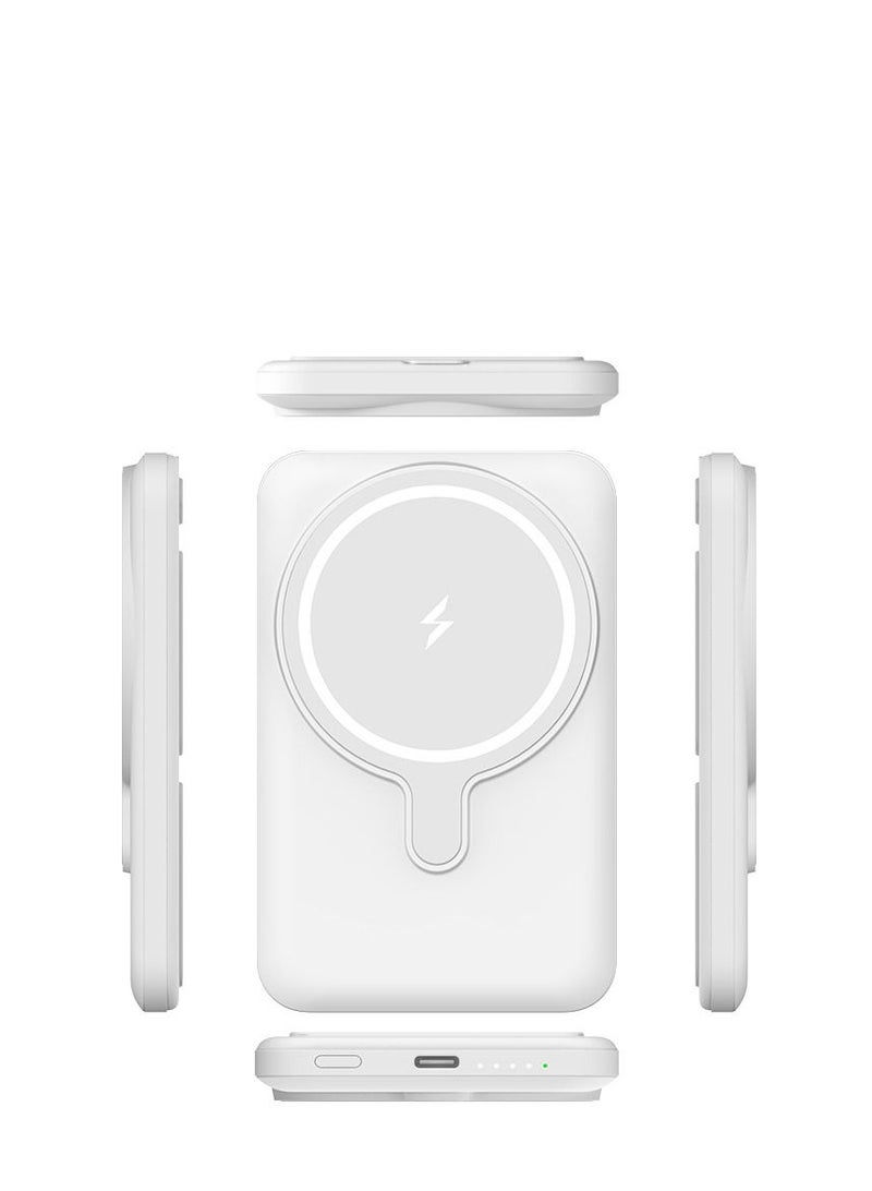 GULFLINK Fast Magnetic Portable Power Bank Charger for Apple iPhone 12/13/14/15 series 5000mah White - Image 1
