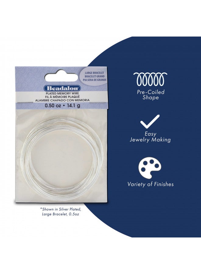 Beadalon Carbon Steel Memory Wire, Round, Ring, Gold Color, 0.5 oz, Approx. 99 coils - Image 2