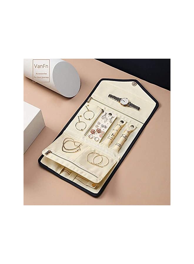 KASTWAVE Jewelry Organizer, KASTWAVE 23 * 45cm Travel Jewellery Storage Bag for Multiple Necklaces, Rings, Bracelets, Watch, Earings, Portable & Practical, Large Capacity, Lightweight - Image 3