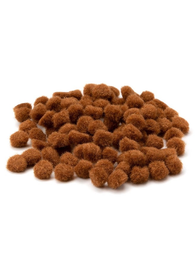 Cousin Diy Brown 1/2 Inch Poms 100 Pack - Image 2