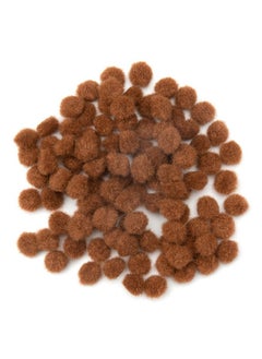 Cousin Diy Brown 1/2 Inch Poms 100 Pack  - Image 1