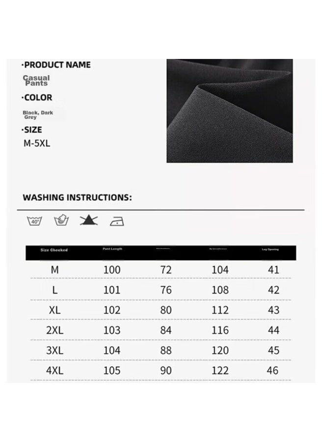 Dingfengbaoluo Casual Pants For Men, Spring And Summer Trendy Ice Silk Loose Versatile Straight-leg Breathable Sports Trousers, Ddf10 Black 4XL - Image 5