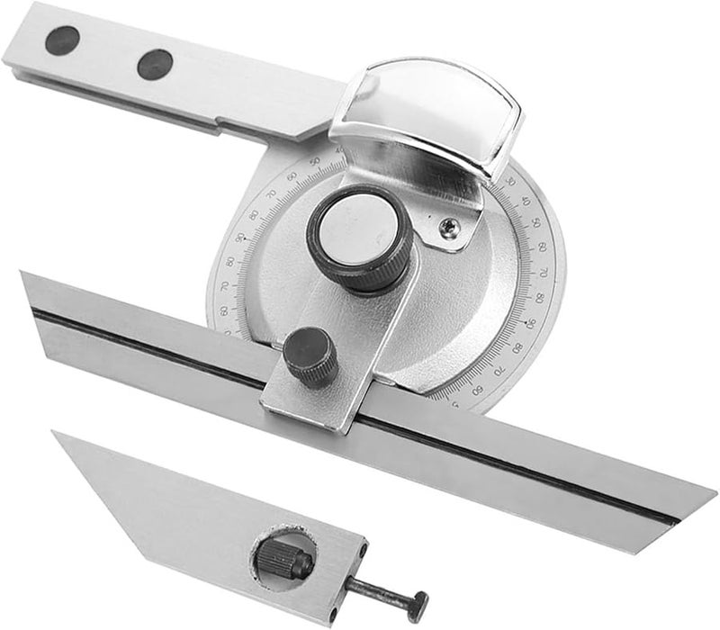 Universal Bevel Protractor Angle Finder with Magnifying Glass Carbon Steel for Internal External Measurement - Image 3