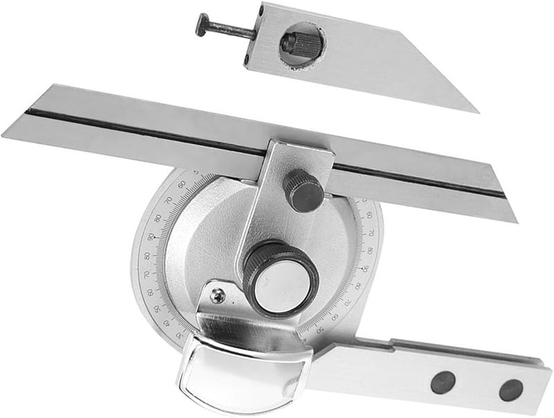 Universal Bevel Protractor Angle Finder with Magnifying Glass Carbon Steel for Internal External Measurement - Image 1