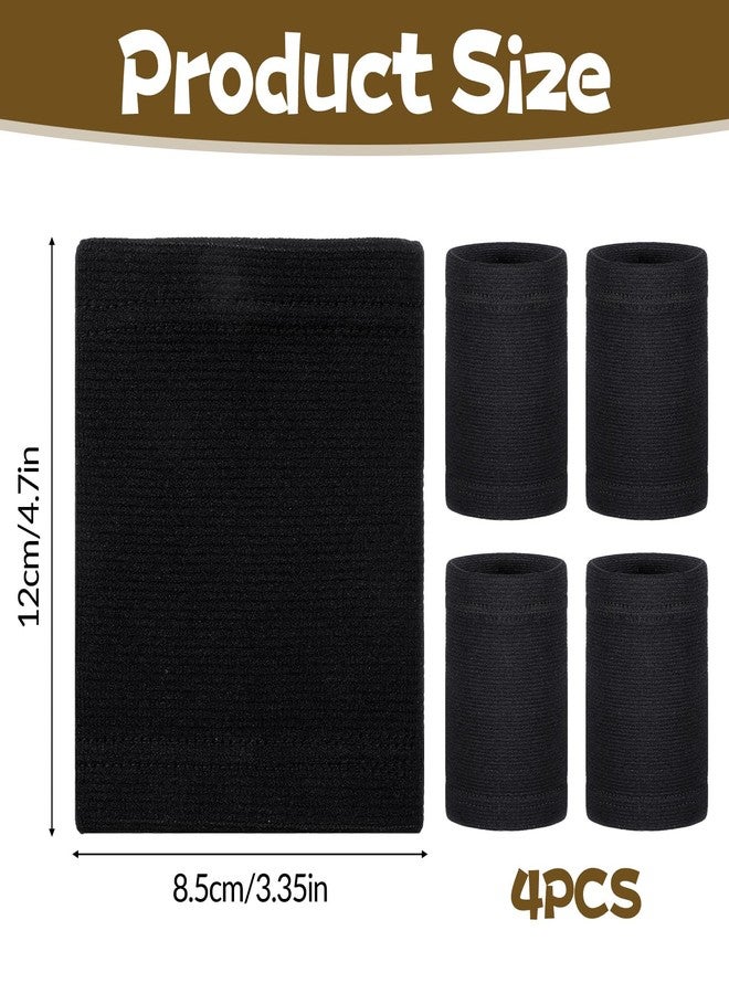 Aeaocvo 4 Pcs Wrist Compression Sleeve, Soft Elastic Sport Support Wraps, Wristbands Brace for Support Wrist for Fitness Sport Weightlifting Typing, Unisex - Image 2