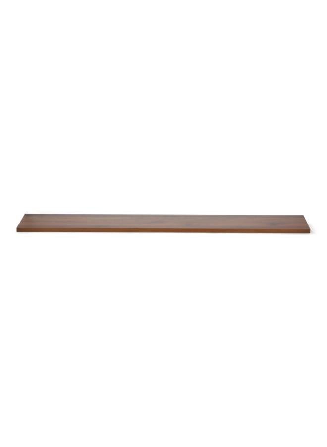 Micasa Elegant and Modern Design Rectangular Wall Mounted Wooden Floating Shelf Walnut - Image 2