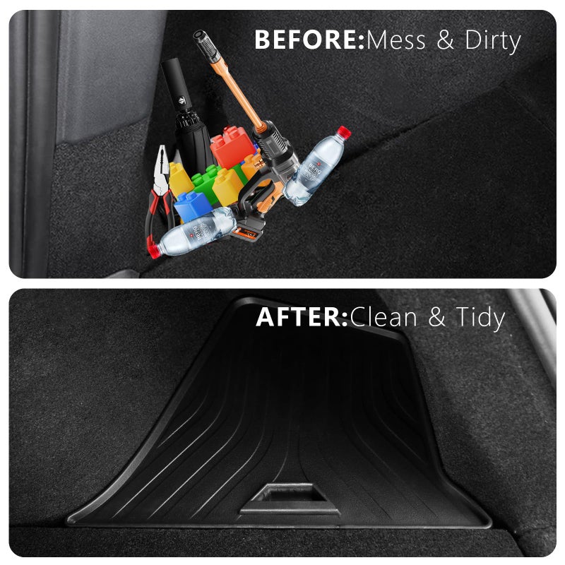 Abystar Trunk Storage Bins with Lids for 2026 Tesla Model Y Juniper 5 Seater, 2PCS TPE Side Cargo Organizer Boxes, Rear Trunk Containers with TPE Covers, Custom Fit Tesla Model Y Juniper Accessories - Image 4