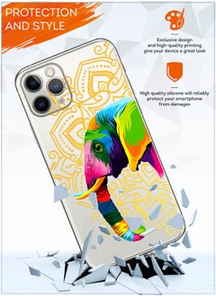 MOBILIUS for iPhone 11 Pro Max Case, Shockproof Protective Phone Case Cover for iPhone 11 Pro Max, with Jaipur's elephant white Pattern  - Image 3