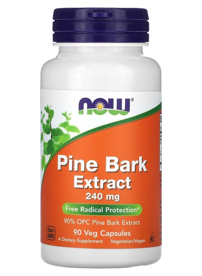 now Pine Bark Extract 240 mg 90 Veg Capsules