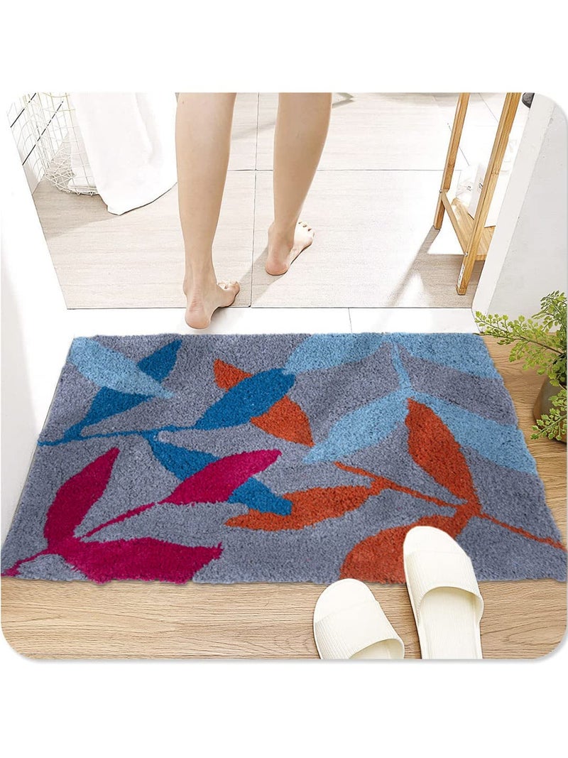 AAZEEM Bath Mat for Bathroom Entrance Soft Door Mat/Home Hotel Balcony Floor Carpet, Doormat for Home, Doormat, Floor Mats for Home, Kitchen, Office Cotton Abstract Anti-Slip Doormat 40 x 60 cm(Grey) - Image 5