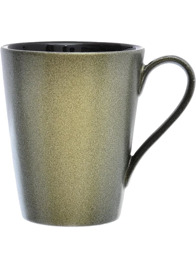 Rosa Porcelain Shiffle Mug, Metallic Green - Image 1