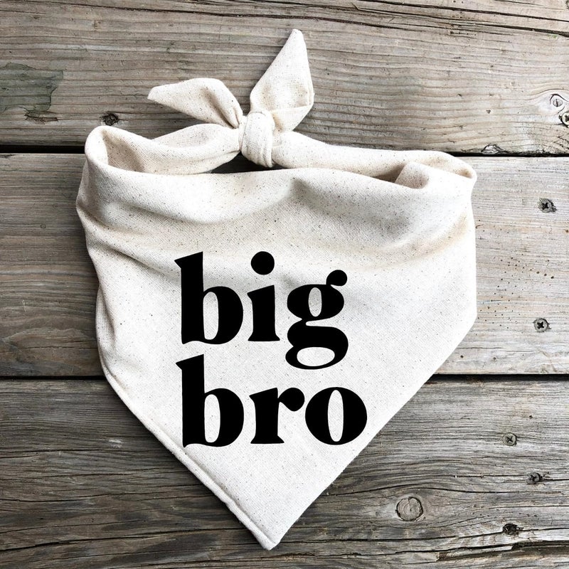 Big Bro Dog Bandana Pregnancy Announcement Baby Announcement to Grandparents XLarge - Image 2