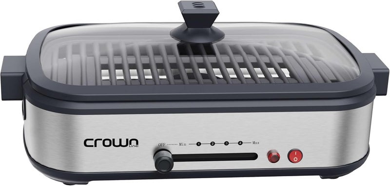 Crownline GR-440 Smokeless Electric Grill with Precise Temperature Control 1800 W GR-440 black - Image 2