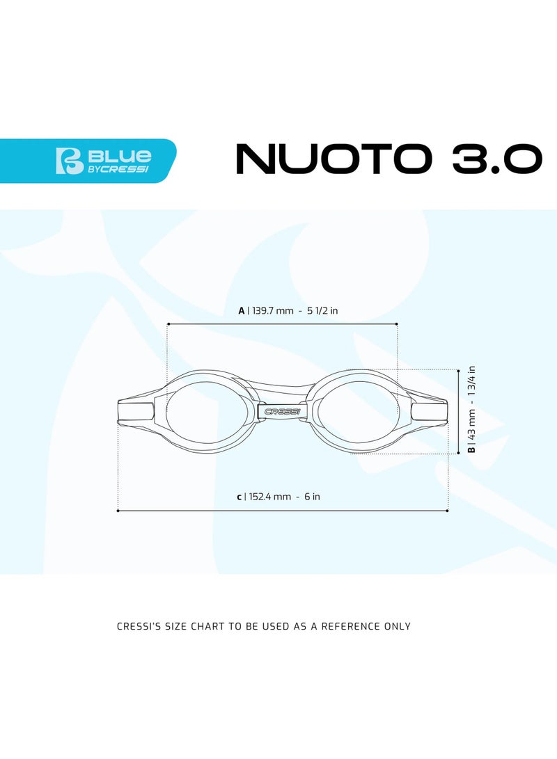 Cressi Nuoto 3.0 Swim Goggles Pink/Clear - Image 2