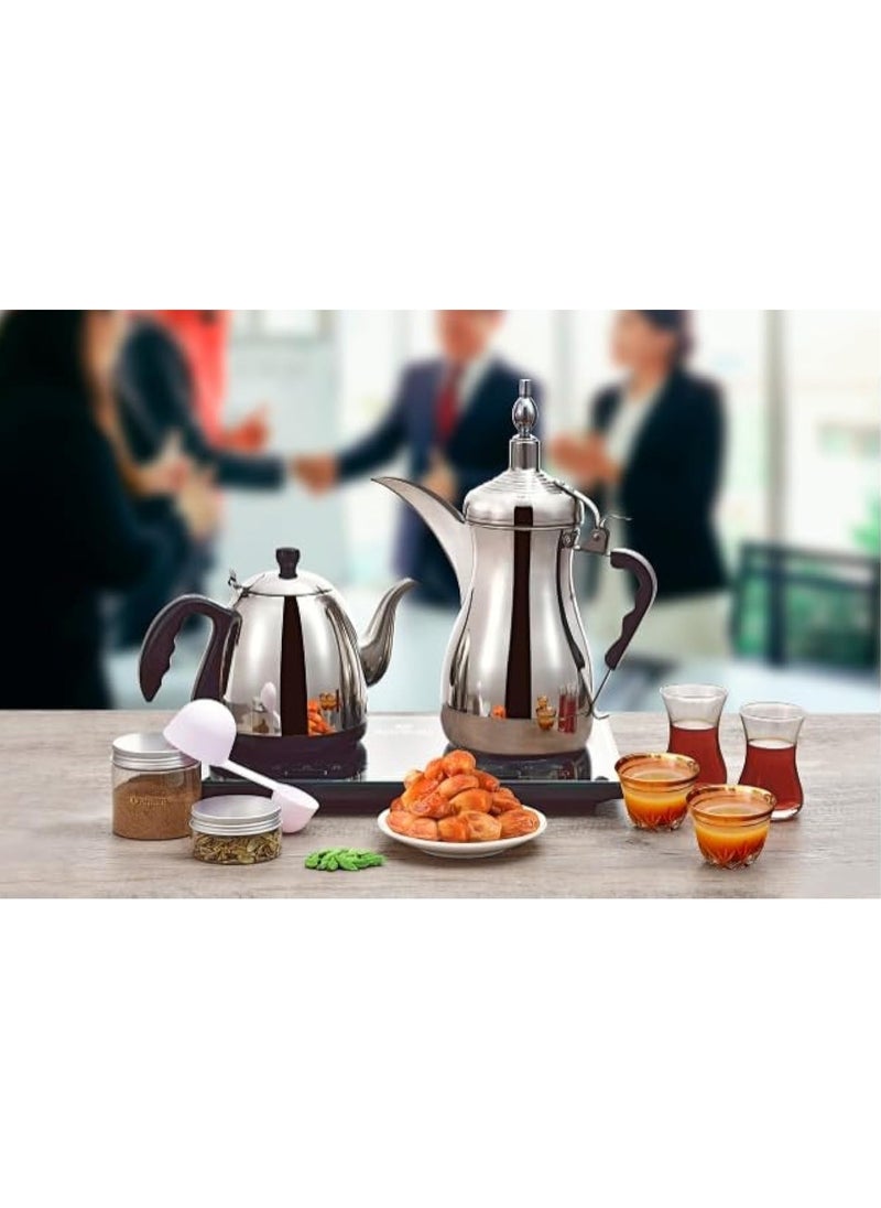 Gulf Dalla Arabic Coffee And Tea Maker 1600 W GA-C94847 Silver/Black  - Image 2