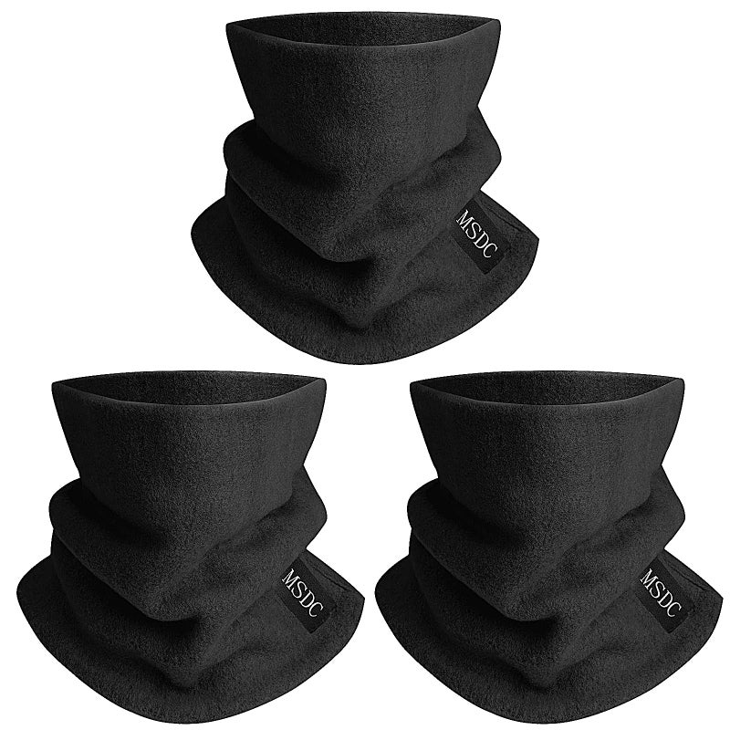 MSDC Neck Gaiters for Men 3 Pack,Neck Warmer Scarf Women Face Mask Covering for Cold Weather - Image 1