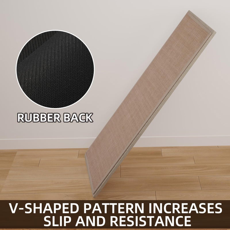 SUMLANS Kitchen Mat Set of 2 PCS, Cushioned Non Slip Rugs for Kitchen Floor, Absorbent Runner Comfort Standing Mats Washable for Kitchen, Office, Home (Camel, 17.3"x47"+17.3"x30") - Image 5