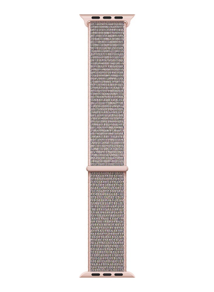CATANES Apple Watch 42mm 44mm 45mm Nylon Sport Loop Band Compatible with iWatch Series 7/SE/6/5/4/3/2/1 Pink Sand - Image 1