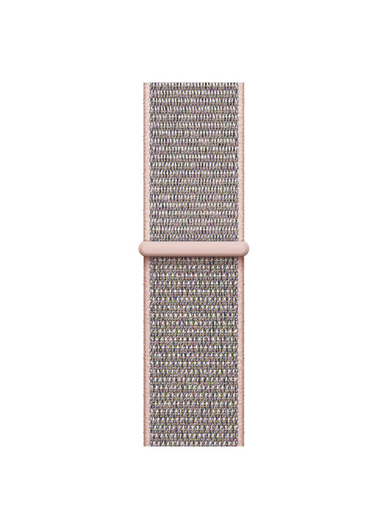 CATANES Apple Watch 42mm 44mm 45mm Nylon Sport Loop Band Compatible with iWatch Series 7/SE/6/5/4/3/2/1 Pink Sand - Image 4