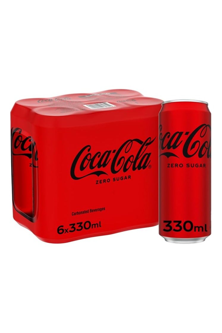 Coca-Cola Zero Soft Drink Can, Pack Of 6 x 330ml 