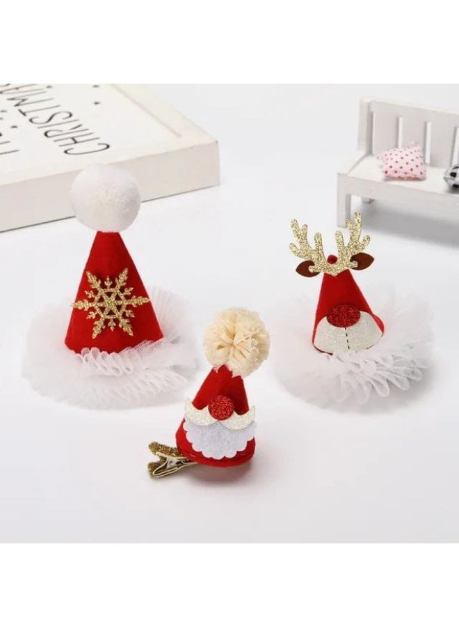 Hair Clips Christmas Clips Christmas Hair Clips, Festive Holiday Accessories - Image 1