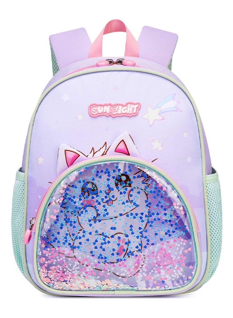 SUN EIGHT Premium Kids Backpack Water Resistant Light Weight Multifunctional Preschool Toddler Bag for Girls and Boys, SE22179, Purple - Image 4