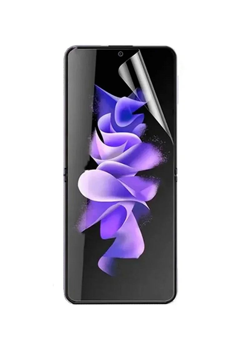 Unipha Flexible TPU Screen Protector Designed For Samsung Galaxy Z Flip3 5G Clear HD Self Healing Unbreakable Film - Image 1