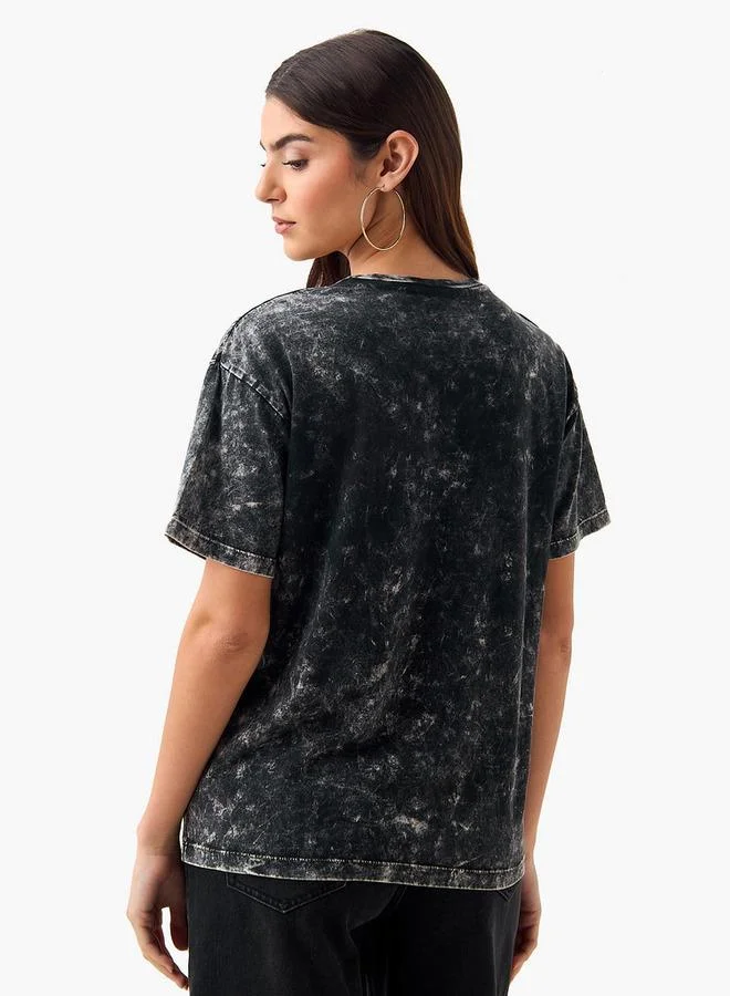 SP Characters  Oversized Cotton T-shirt with Cambridge University Print for Women | Best Price UAE