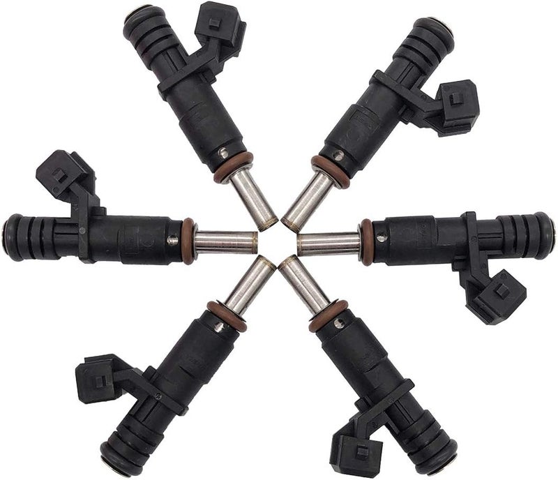 GERMBAN 6pcs Fuel Injectors for BMW 128i 328i X3 X5 Z4 525i 2.0L 2.5L 3.0L - Image 1