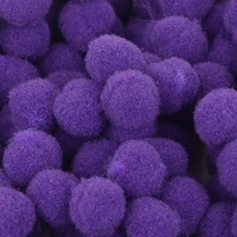Purple Craft Pom Poms 100Pcs For DIY Arts And Crafts Decorations - Image 3