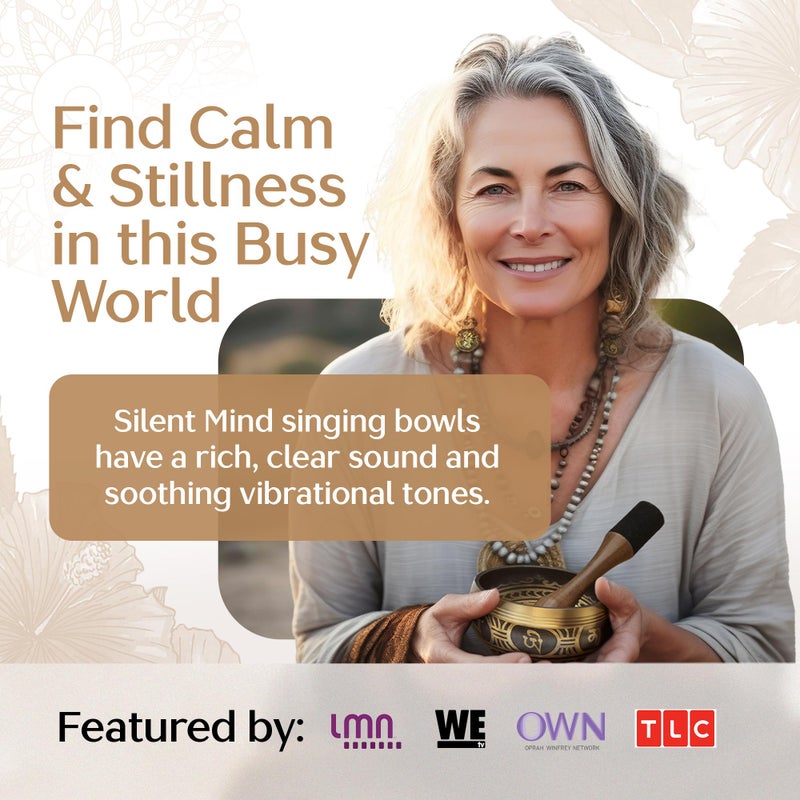 Silent Mind Tibetan Singing Bowl Set â€“ Authentic Plain Design â€“ Sound Bowl & Meditation Bowl with Cushion, Mallet & Guide â€“ Chakra Balancing â€“ Sound Bath Instruments â€“ Therapeutic Sound Devices - Image 5