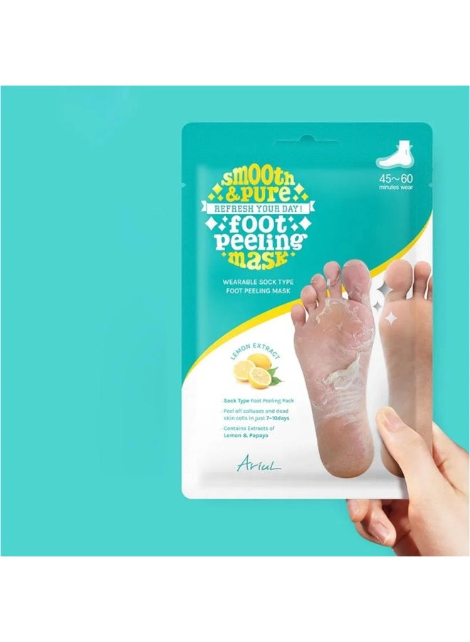 Ariul Smooth & Pure Lemon & Papaya Foot Peeling Mask – 34g - Image 4