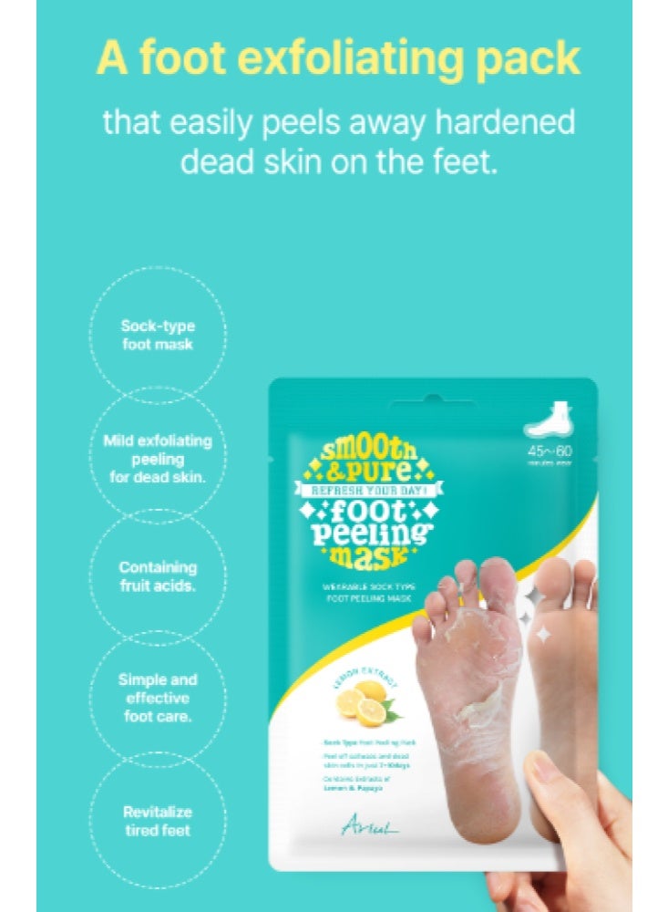 Ariul Smooth & Pure Lemon & Papaya Foot Peeling Mask – 34g - Image 2